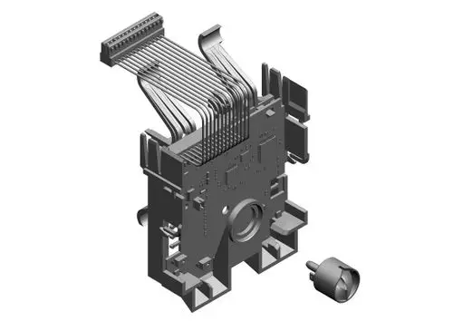 BOSCH Steuerungsmodul mit mehreren Anschlusskabeln und einer Verbindungseinheit. Das Modul zeigt interne Komponenten für die Steuerungstechnik.